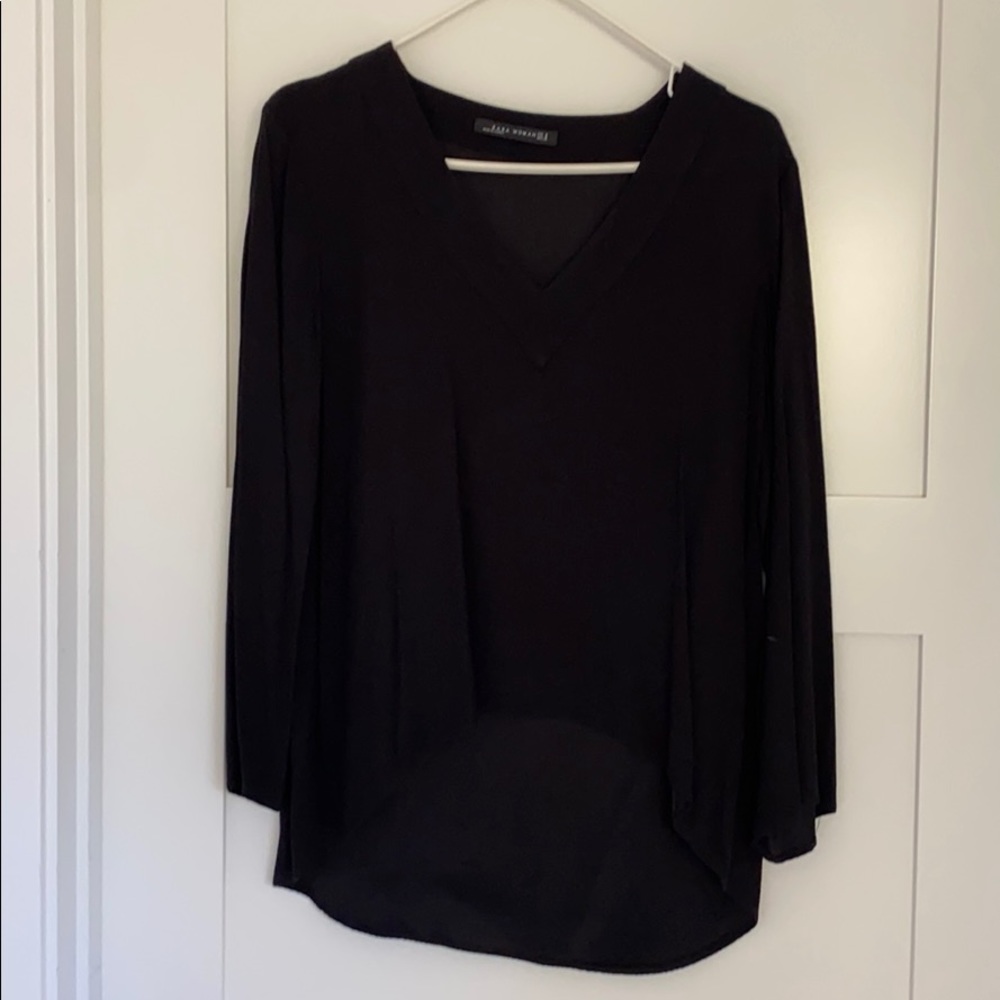 Zara women’s black tunic top size medium